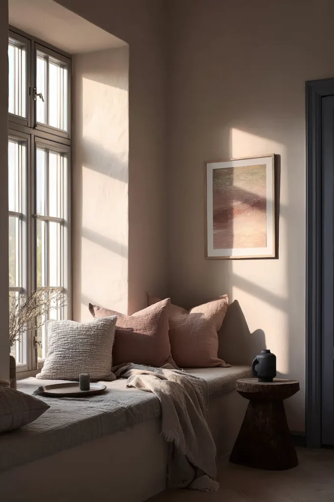 Wall art blending naturally with the colors and mood of the interior.