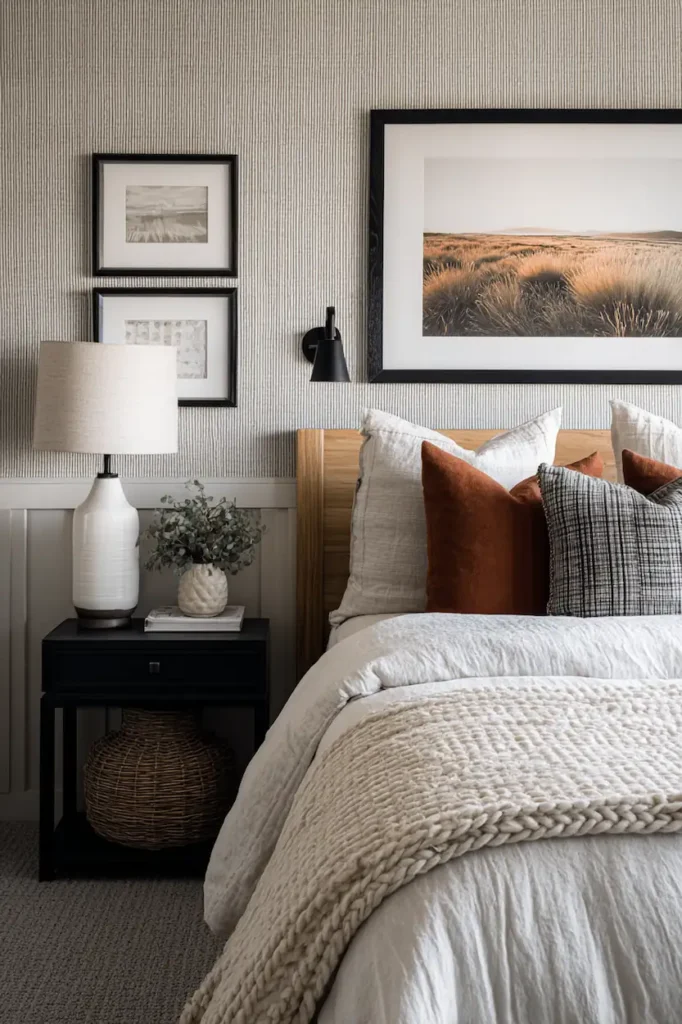Stylish bedroom wall decor ideas that transform a blank wall into a complete design.