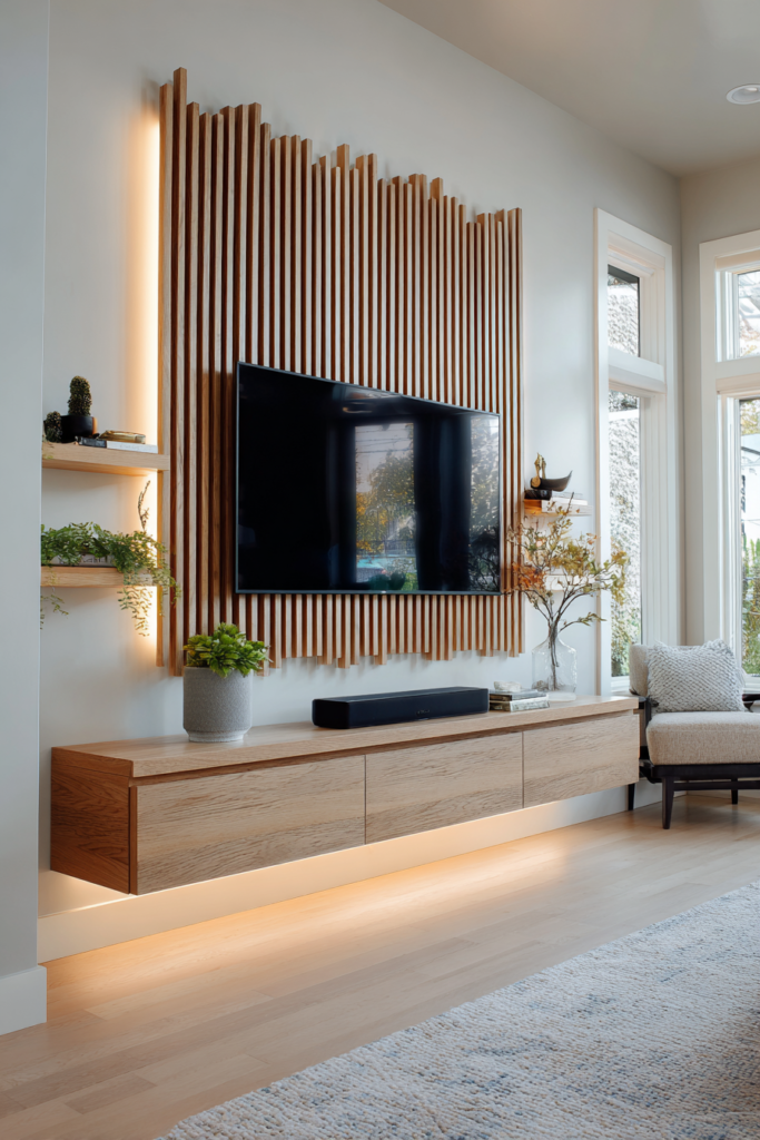 Stylish TV wall decor ideas for a modern living room.