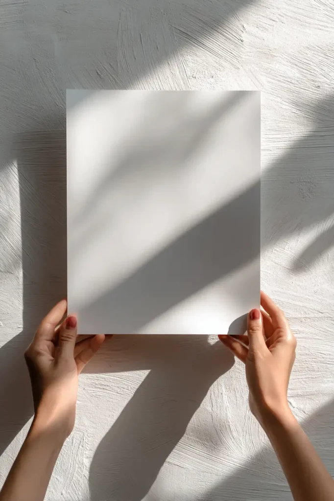 A simple moment showing how scale can be felt instantly before hanging art.