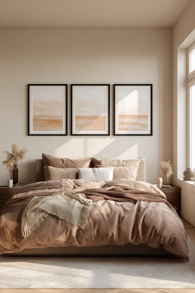 how to fill a large blank bedroom wall