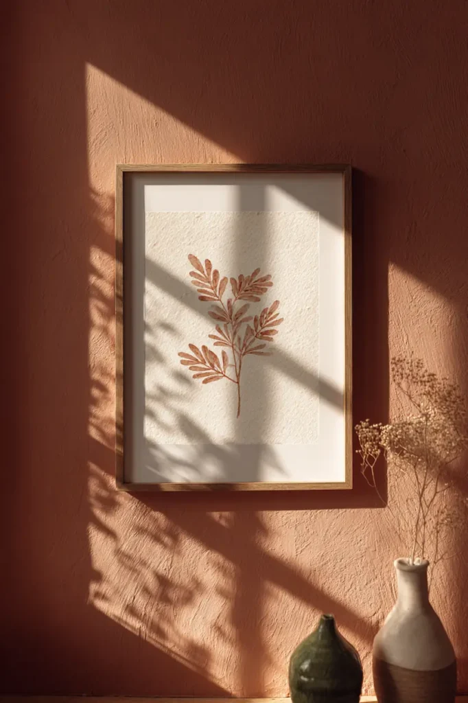 Printable wall art on cotton watercolor paper, adding soft texture and warmth, perfect for botanical, artistic, and handcrafted-style wall décor.