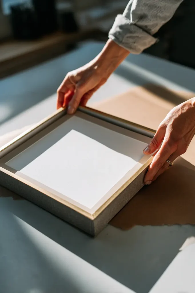 Framing printable wall art on premium paper, showing best practices for achieving a clean, professional, frame-ready finish.