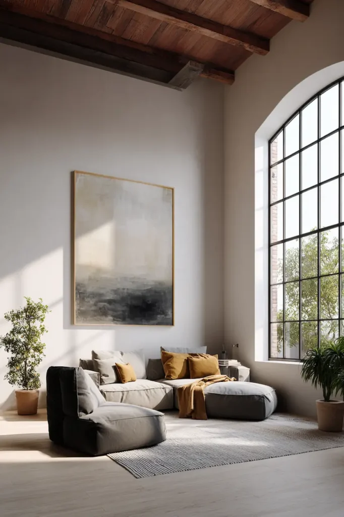 Large poster sizes for frames defining a room’s focal point