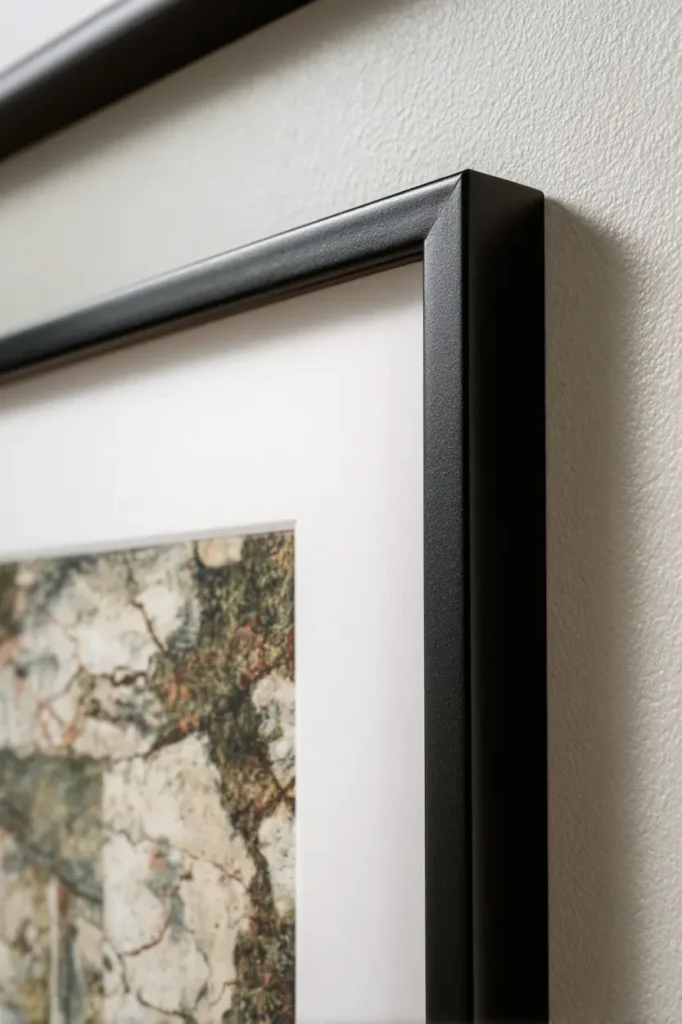 Poster frame proportions showing mat and frame balance