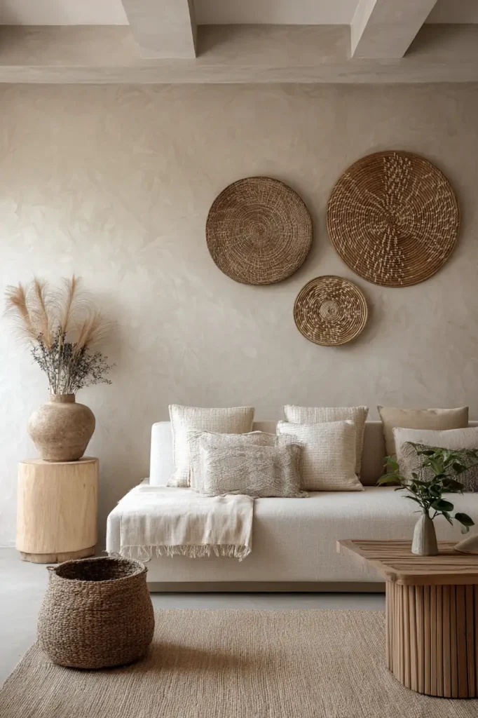 Textiles and objects add depth when art feels inaccessible