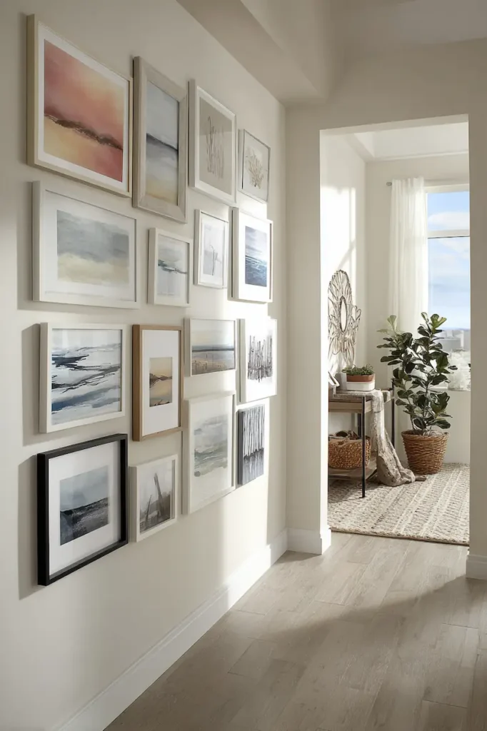 Wall art without nails creating flexible visual surfaces in modern home
